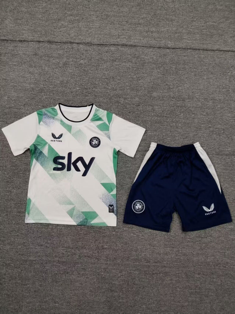 Ireland 2026 White/Black Away Kids Jersey Set