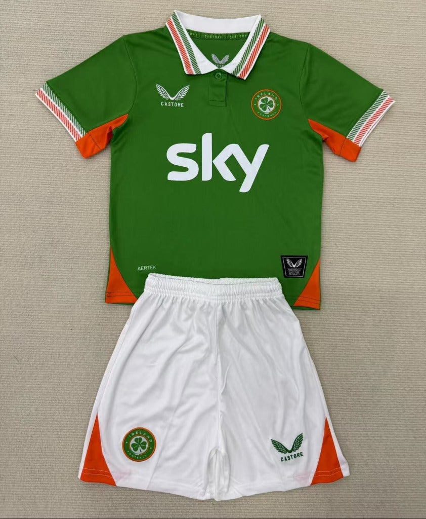 Ireland 25/26 Green/Orange/White Home Kids Jersey Set