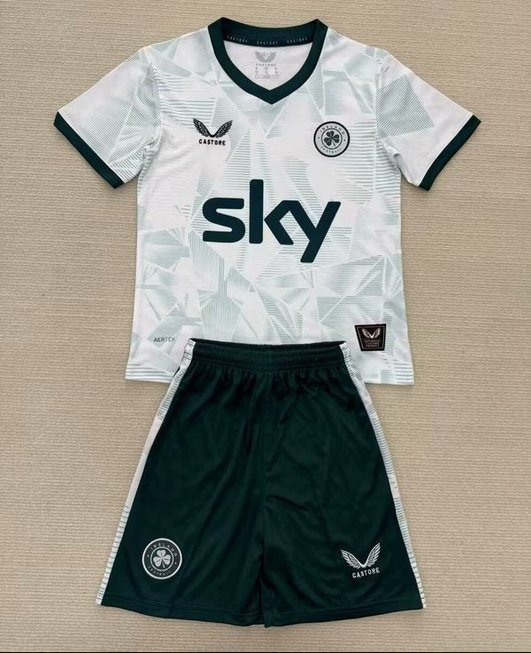 Ireland 25/26 White/Black Away Kids Jersey Set