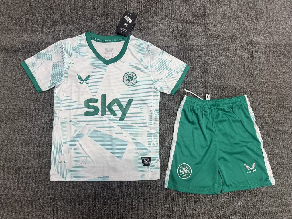 Ireland 25/26 White/Green Away Kids Jersey Set