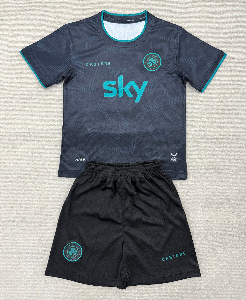 Ireland 26/27 Black/Blue Special Kids Jersey Set