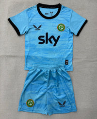 Ireland 26/27 Sky Blue/Black Trim Away Goalkeeper Kids Jersey Set