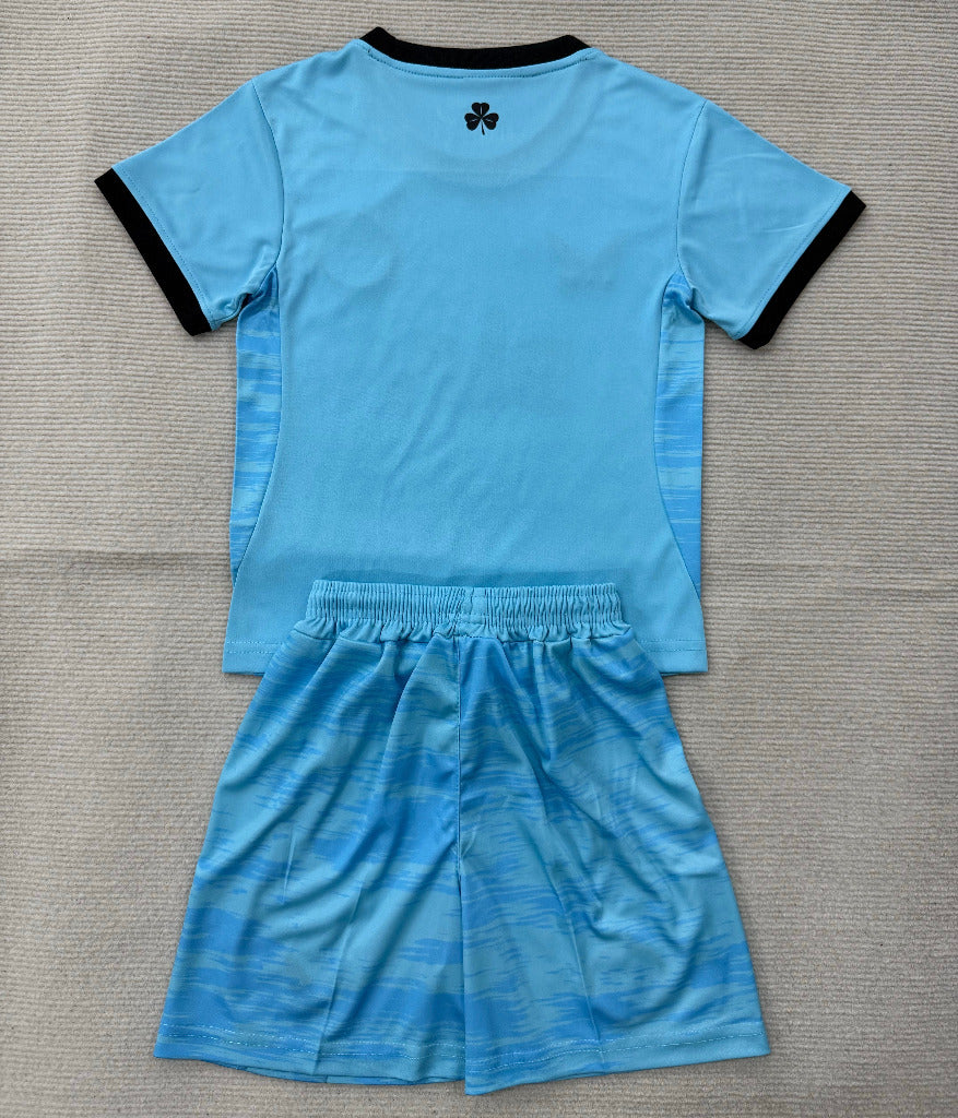 Ireland 26/27 Sky Blue/Black Trim Away Goalkeeper Kids Jersey Set
