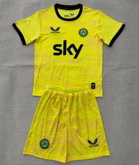 Ireland 26/27 Yellow/Black Trim Away Goalkeeper Kids Jersey Set