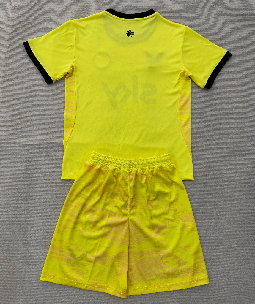 Ireland 26/27 Yellow/Black Trim Away Goalkeeper Kids Jersey Set