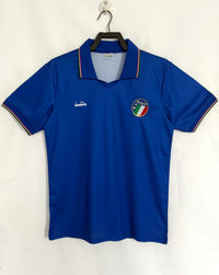 Italian 1990 Retro Royal Blue Home Game Jersey