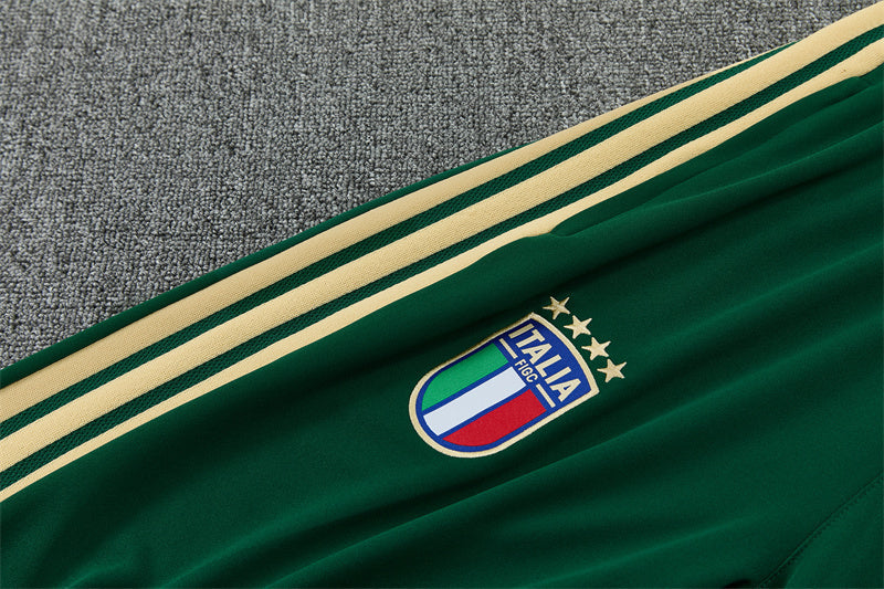 Italian 26/27 White/Green/Yellow Stripes Training Tracksuit Set