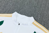 Italian 26/27 White/Green/Yellow Stripes Training Tracksuit Set