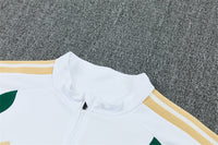 Italian 26/27 White/Green/Yellow Stripes Training Tracksuit Set