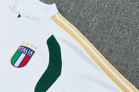Italian 26/27 White/Green/Yellow Stripes Training Tracksuit Set