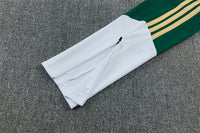 Italian 2627 Green/White/Yellow Stripes Training Tracksuit Set