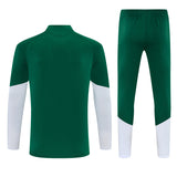 Italian 2627 Green/White/Yellow Stripes Training Tracksuit Set