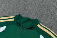 Italian 2627 Green/White/Yellow Stripes Training Tracksuit Set