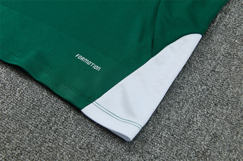 Italian 2627 Green/White/Yellow Stripes Training Tracksuit Set