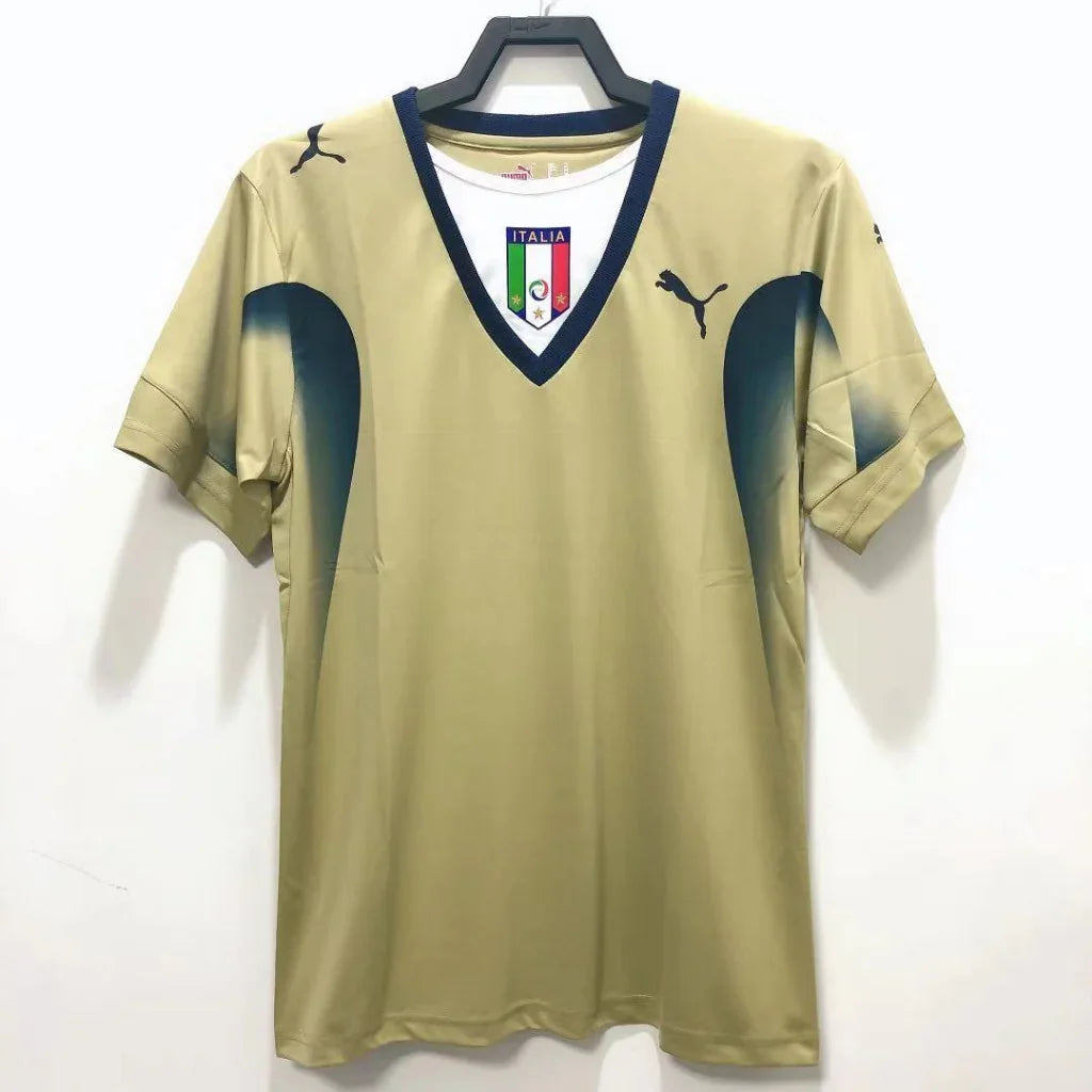 Italy 2006 Vintage Retro Goalkeeper Gold Jersey
