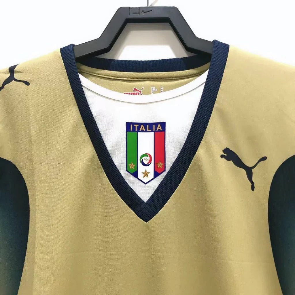 Italy 2006 Vintage Retro Goalkeeper Gold Jersey