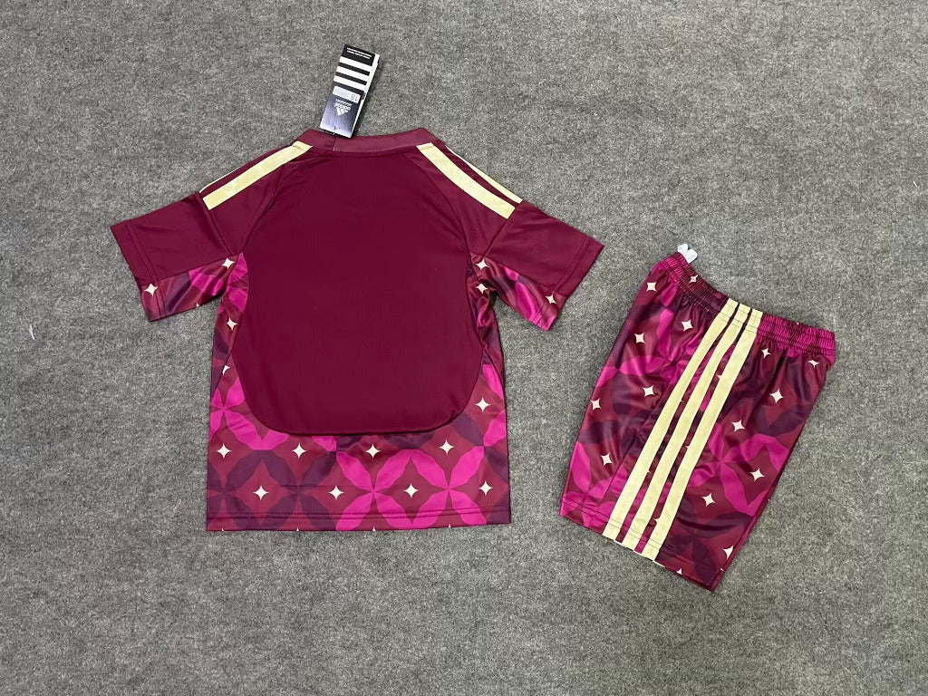 Italy 2026 Burgundy Home Goalkeeper Kids Jersey Set