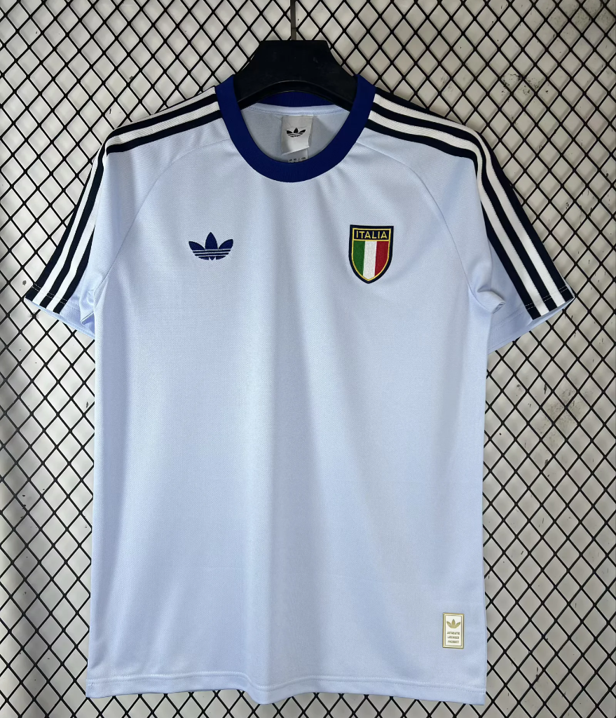 Italy 2026 White/Black Three Stripes Training Jersey