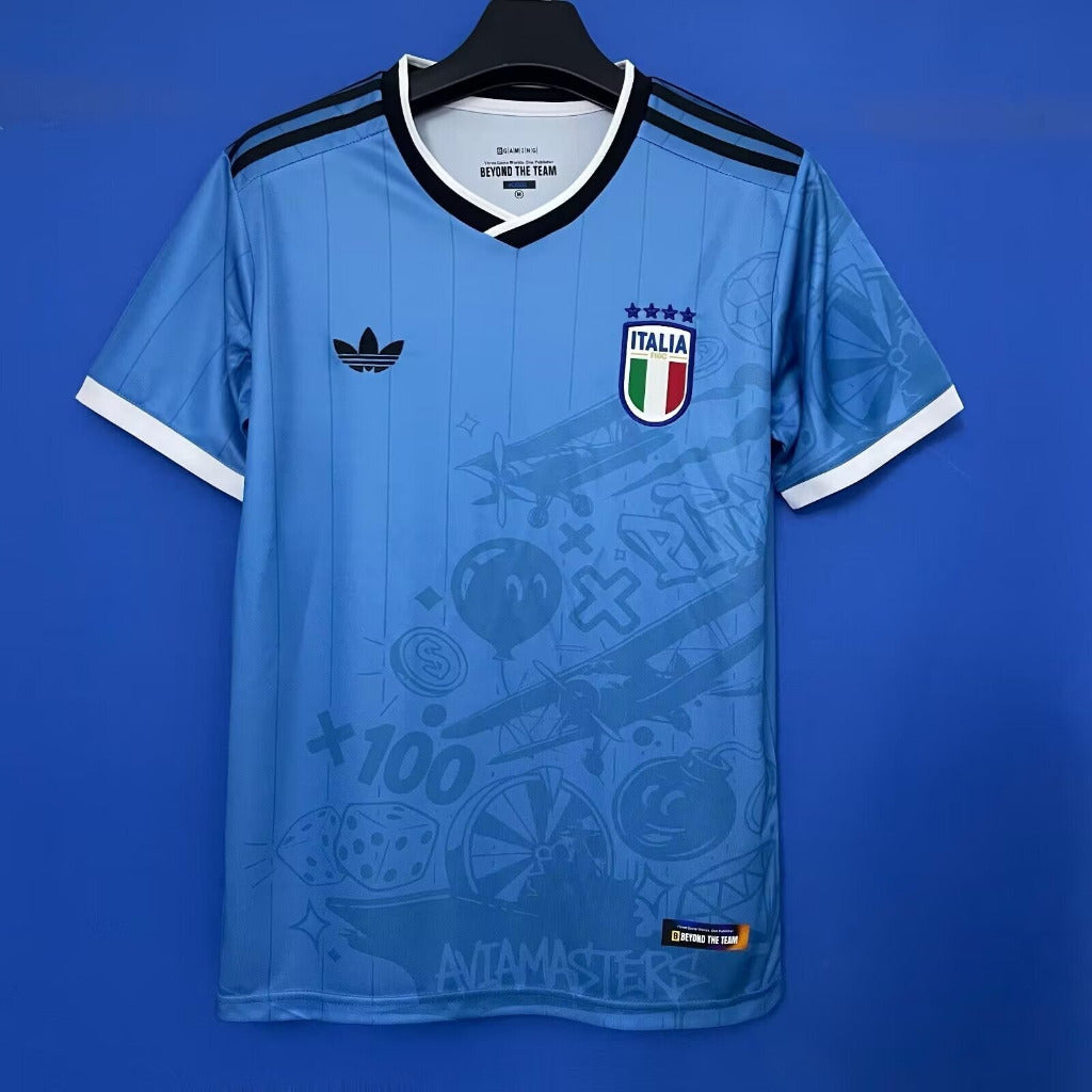 Italy 25/26 Blue/Black/White Game Version Home Jersey