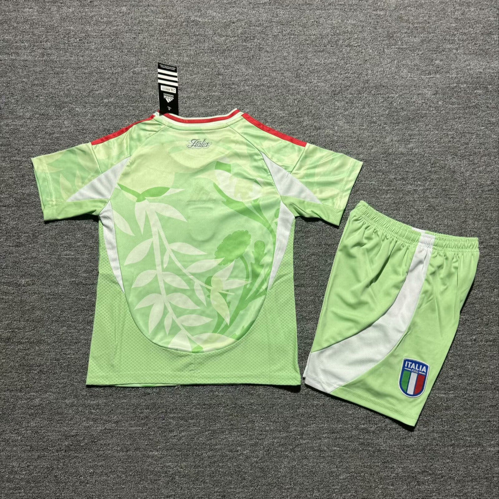Italy 25/26 Green Away Kids Jersey Set