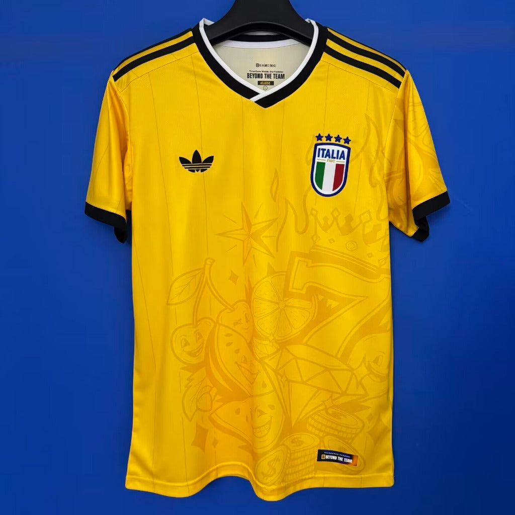 Italy 25/26 Yellow/Black/White Game Version Home Jersey