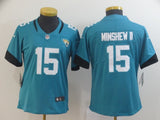 Jaguars 2021/22 Minshew II #15 Blue/White/Black Women NFL Jersey