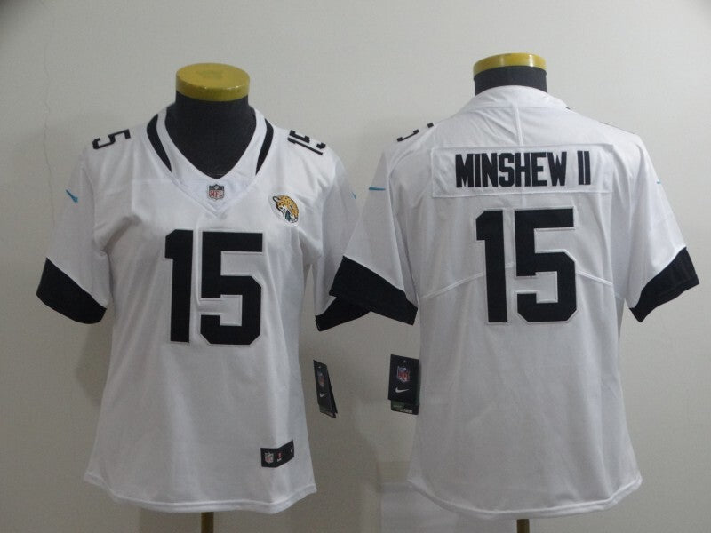 Jaguars 2021/22 Minshew II #15 White/Black Women NFL Jersey