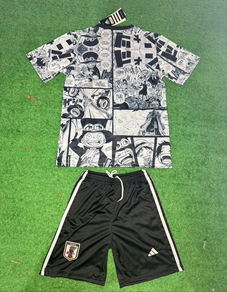 Japan 25/26 Anime Luffy and The Straw Hat Pirates Kids Jersey Set