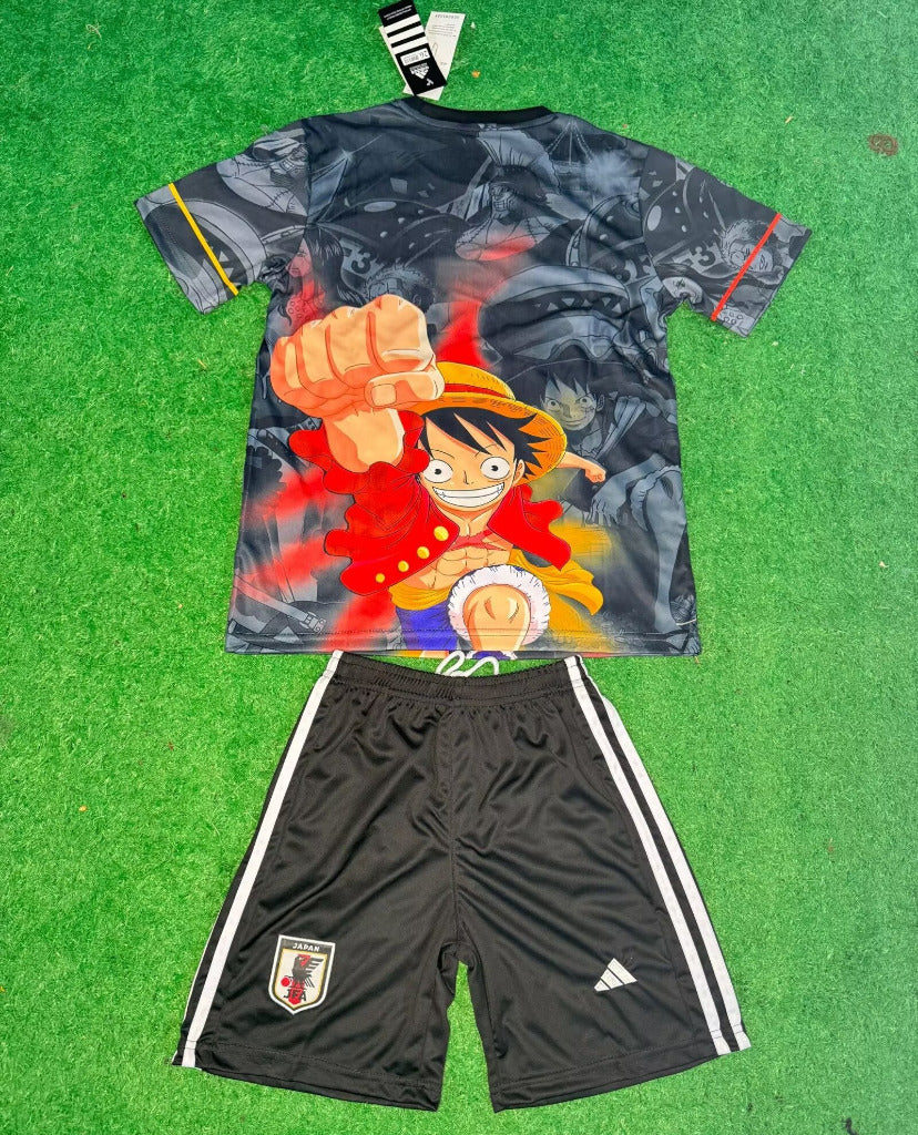 Japan 25/26 Anime One Piece Luffy Kids Jersey Set