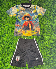 Japan 25/26 Anime One Piece Luffy King Kids Jersey Set
