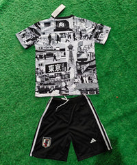 Japan 25/26 Black Tokyo Landmarks Kids Jersey Set