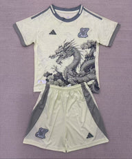 Japan 25/26 Light Yellow Black Dragon Kids Jersey Set