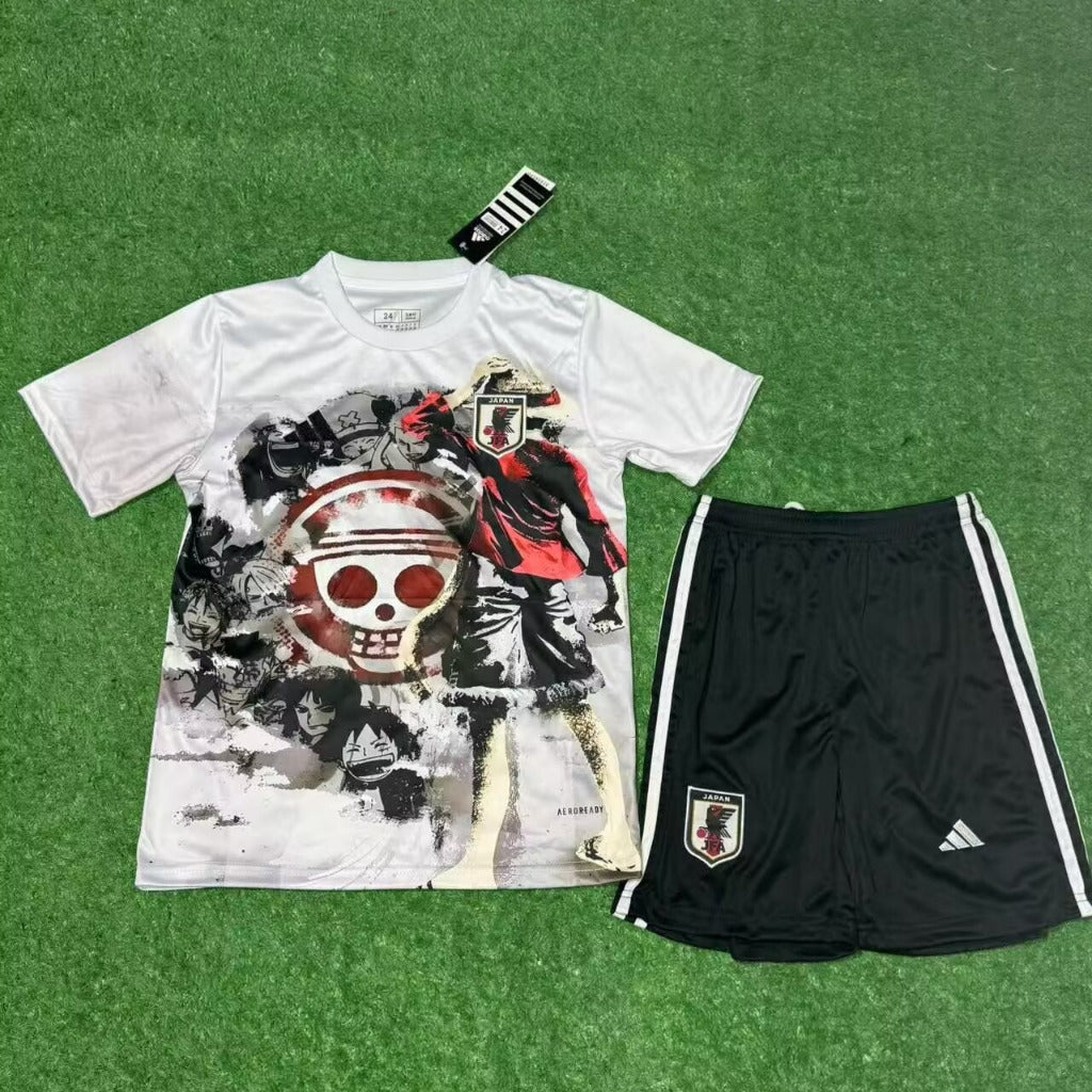 Japan 25/26 Luffy And Skull Anime Kids Jersey Set