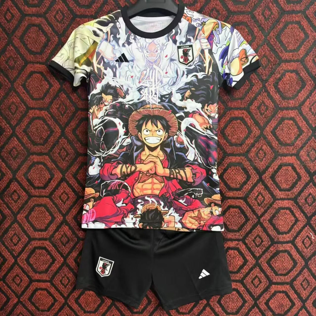 Japan 25/26 Luffy One Piece Kids Jersey Set – Youth Anime Football Kit ...