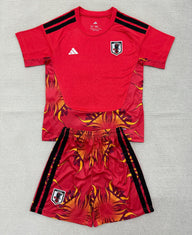 Japan 26/27 Red/Black Goalkeeper Kids Jersey Set