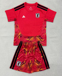 Japan 26/27 Red/Black Goalkeeper Kids Jersey Set