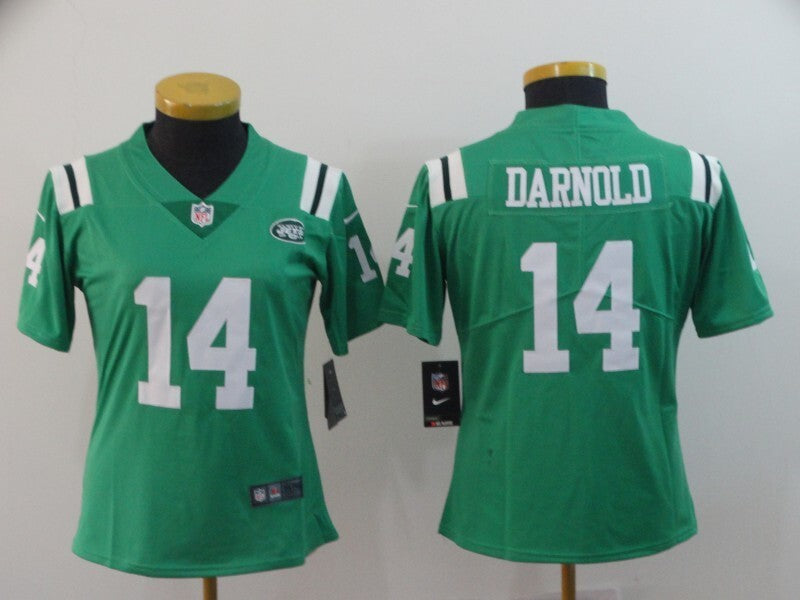 Jets 2021/22 Darnold #14 Green/White Women NFL Jersey