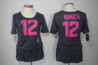 Jets 2021/22 Namath #12 Black/Pink Women NFL Jersey