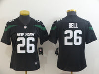 Jets 2022/23 Bell #26 Black/Green Women NFL Jersey