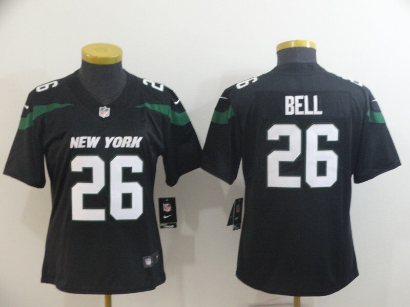 Jets 2022/23 Bell #26 Black/Green Women NFL Jersey