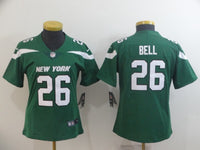 Jets 2022/23 Bell #26 Green/White Women NFL Jersey