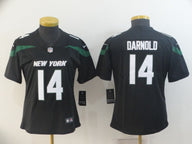 Jets 2022/23 Darnold #14 Black/Green Women NFL Jersey