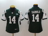 Jets 2022/23 Darnold #14 Green/White Women NFL Jersey