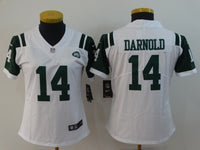 Jets 2022/23 Darnold #14 White/Black/Green Women NFL Jersey