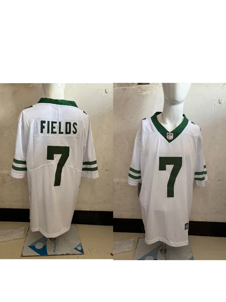 Jets 25/26 Fields #7 White/Green NFL Jersey