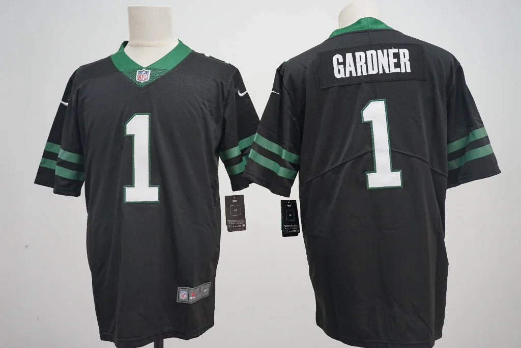 Jets 25/26 Gardner #1 Black/Green NFL Jersey
