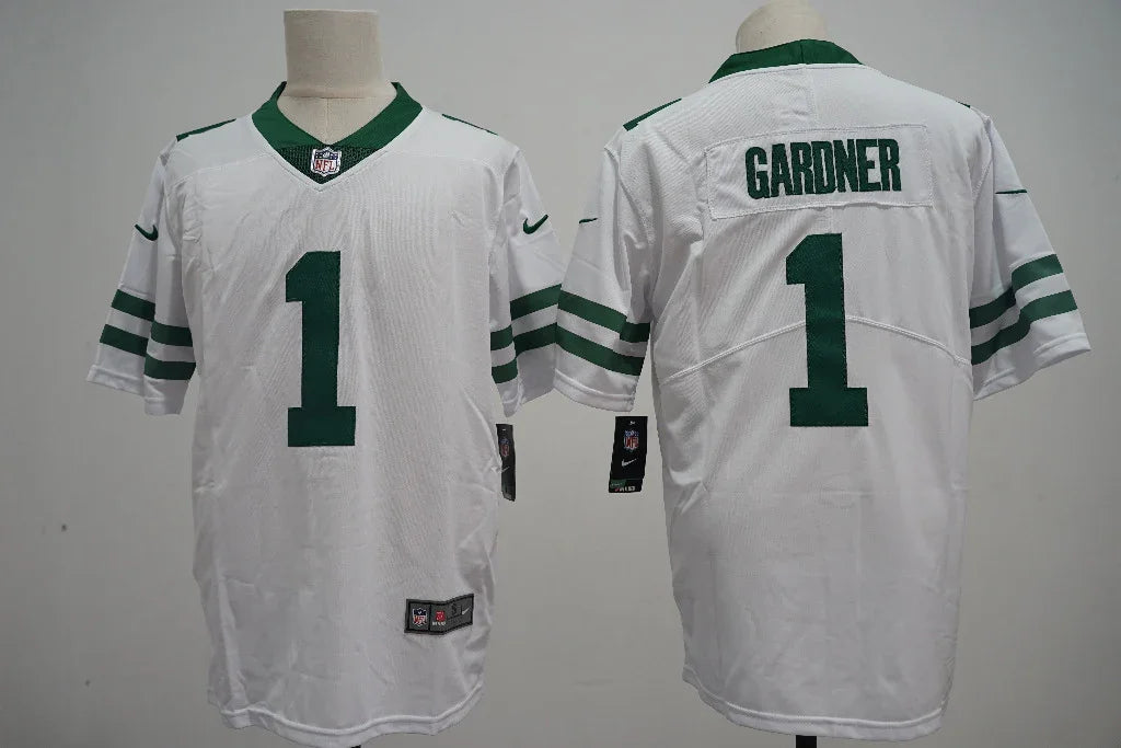 Jets 25/26 Gardner #1 White/Green NFL Jersey