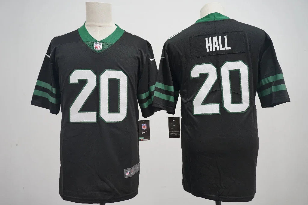 Jets 25/26 Hall #20 Black/Green NFL Jersey