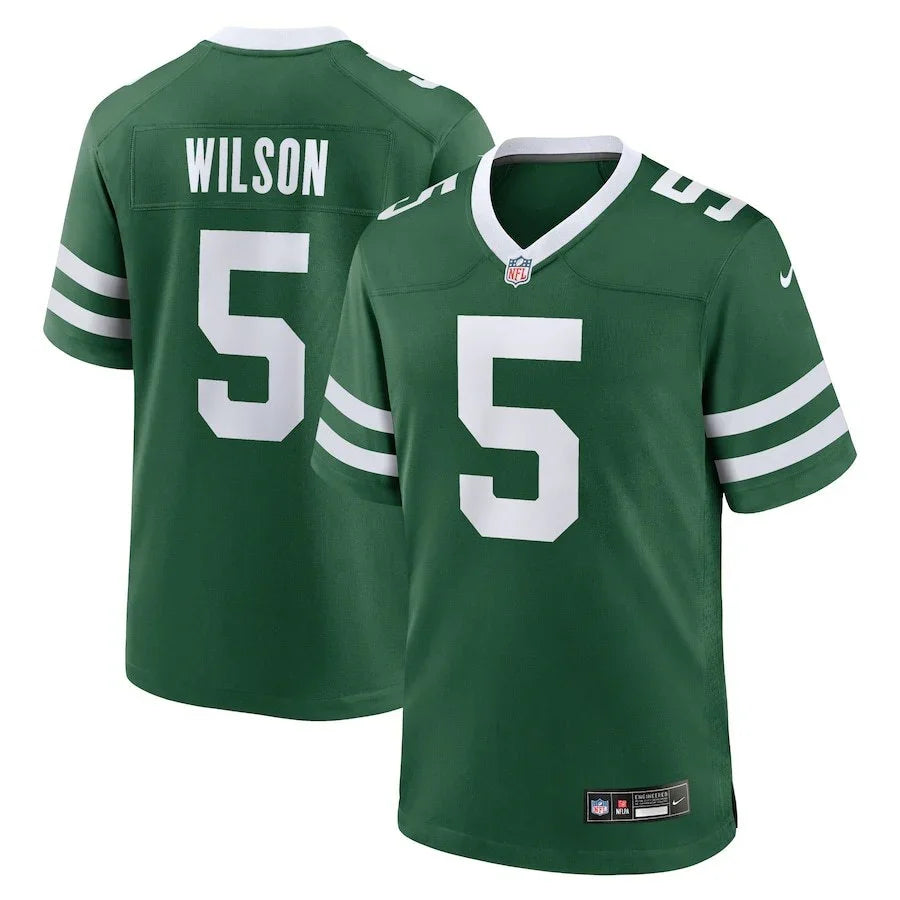 Jets 25/26 Wilson #5 Green/White NFL Jersey