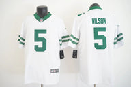 Jets 25/26 Wilson #5 White/Green NFL Jersey